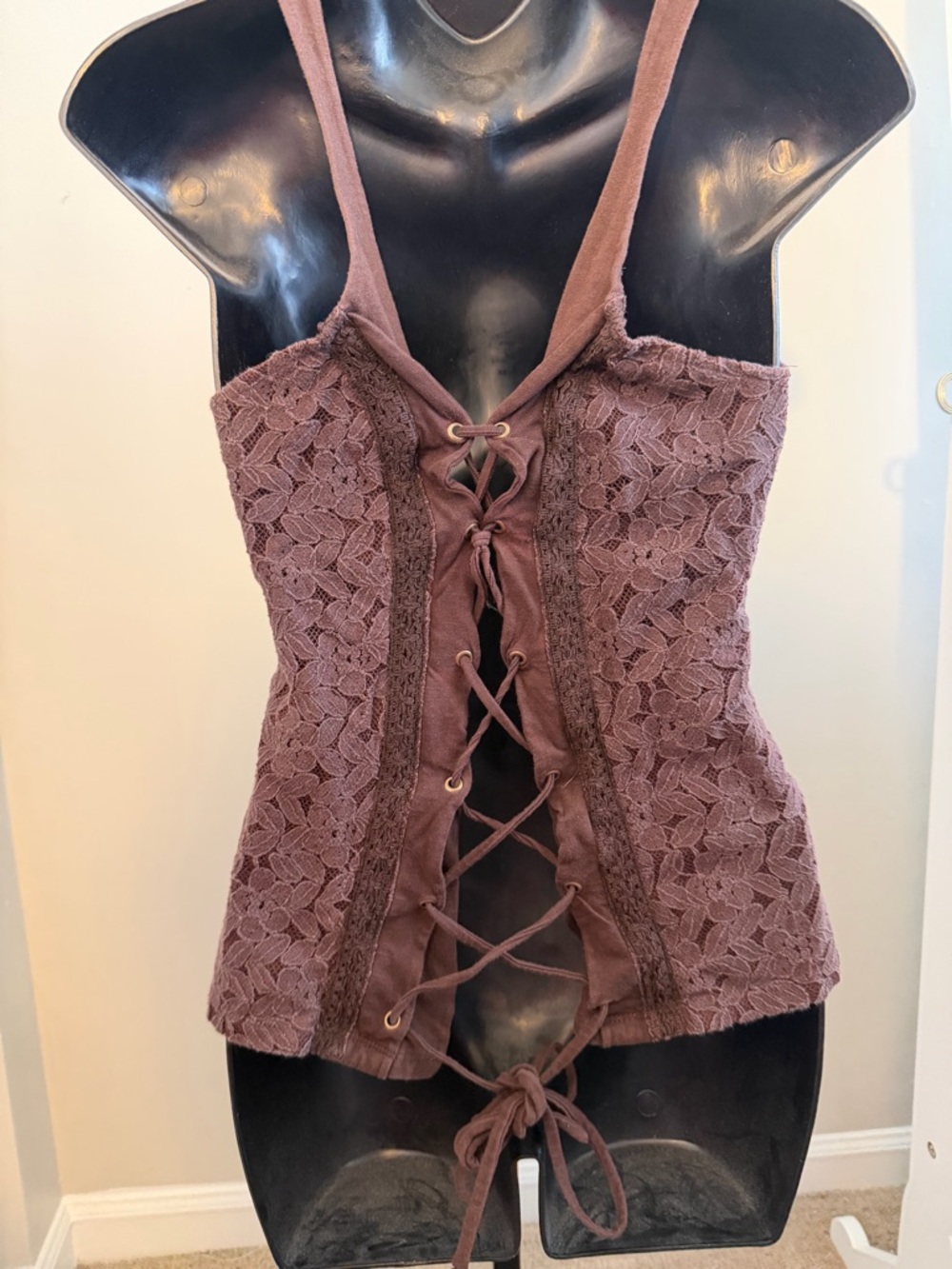 Nature Spirit Brown Corset Tank Top